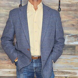 Southwick Tweed Wool Plaid Multicolor Blazer Jacket 42R